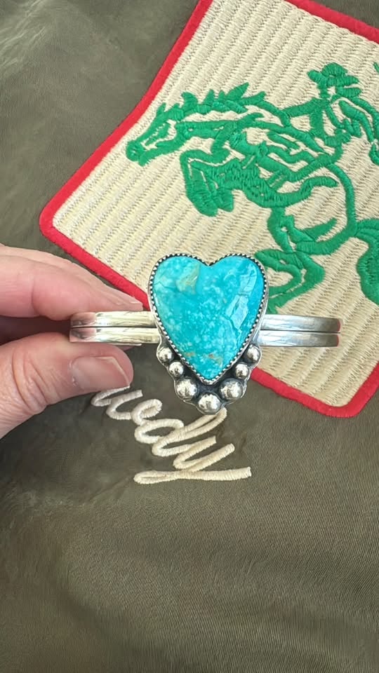 Sonoran Turquoise Heart Cuff
