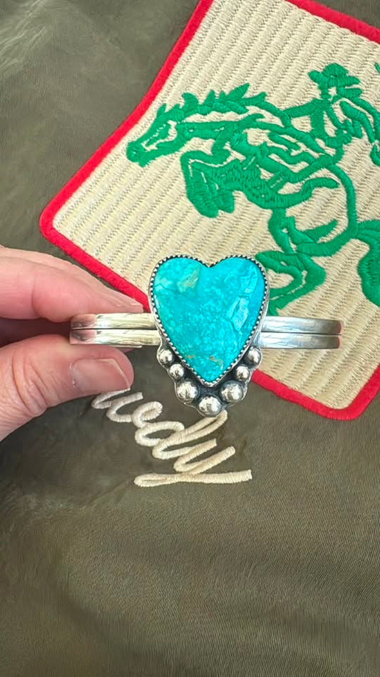 Sonoran Turquoise Heart Cuff