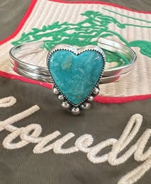 Sonoran Turquoise Heart Cuff